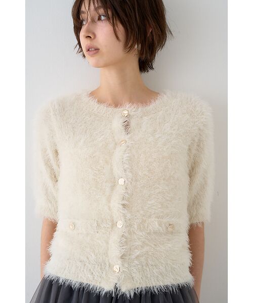 Rouge vif la cle / ルージュ・ヴィフ ラクレ ニット・セーター | 【一部店舗限定】ハーフスリーブシャギーニットカーディガン | 詳細5