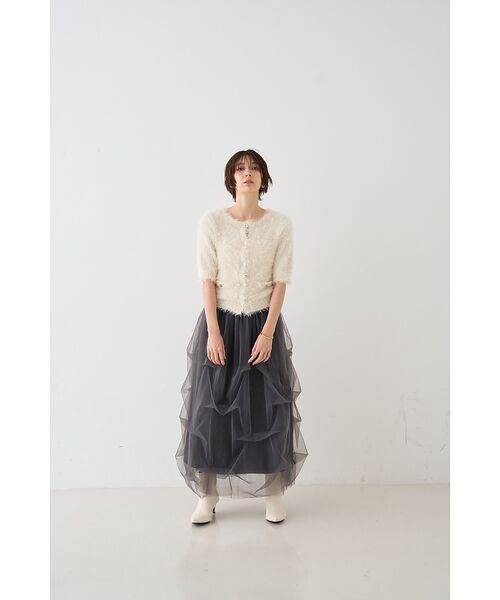 Rouge vif la cle / ルージュ・ヴィフ ラクレ ニット・セーター | 【一部店舗限定】ハーフスリーブシャギーニットカーディガン | 詳細8