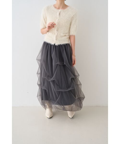 Rouge vif la cle / ルージュ・ヴィフ ラクレ ニット・セーター | 【一部店舗限定】ハーフスリーブシャギーニットカーディガン | 詳細9