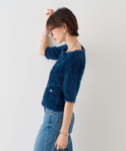 Rouge vif la cle / ルージュ・ヴィフ ラクレ ニット・セーター | 【一部店舗限定】ハーフスリーブシャギーニットカーディガン | 詳細16