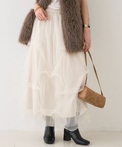 Rouge vif la cle / ルージュ・ヴィフ ラクレ ロング・マキシ丈スカート | 【一部店舗限定】チュールフォルムスカート