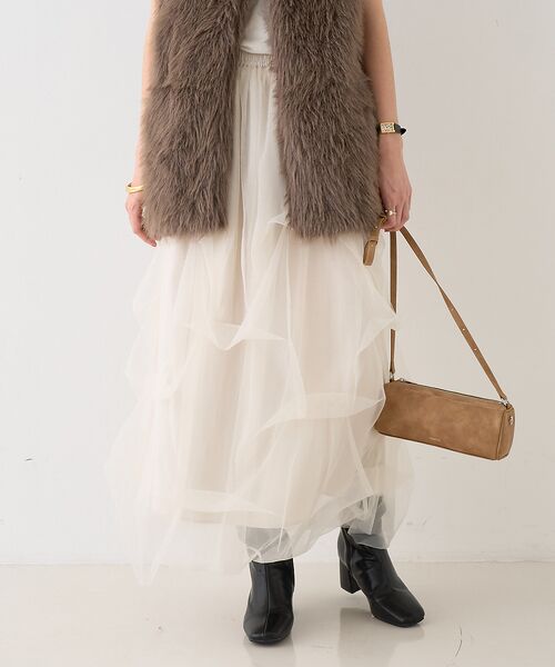 Rouge vif la cle / ルージュ・ヴィフ ラクレ ロング・マキシ丈スカート | 【一部店舗限定】チュールフォルムスカート | 詳細2