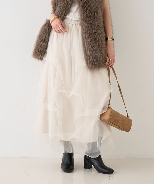 Rouge vif la cle / ルージュ・ヴィフ ラクレ ロング・マキシ丈スカート | 【一部店舗限定】チュールフォルムスカート | 詳細4