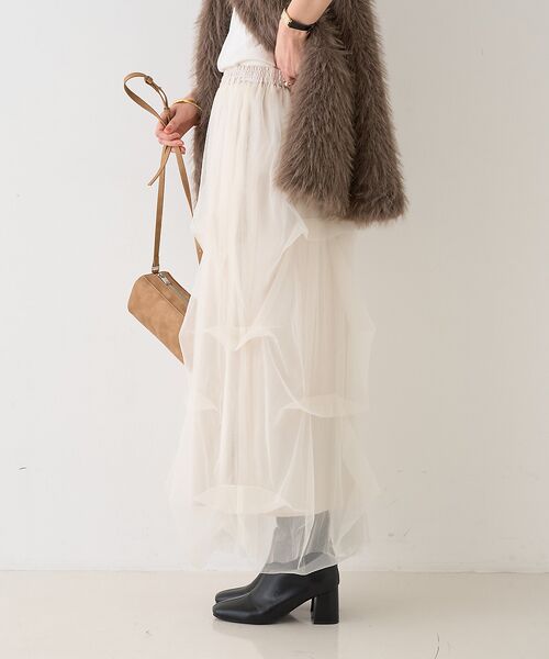 Rouge vif la cle / ルージュ・ヴィフ ラクレ ロング・マキシ丈スカート | 【一部店舗限定】チュールフォルムスカート | 詳細5