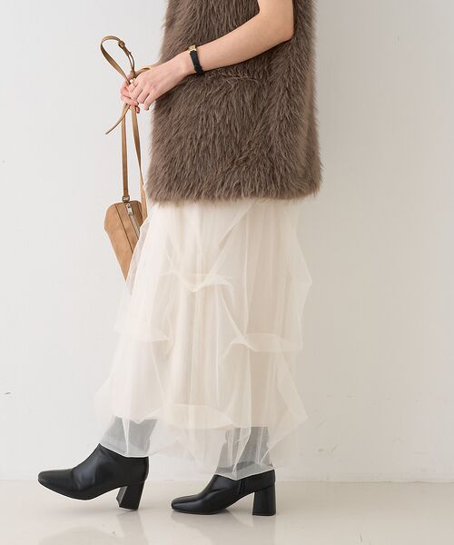 Rouge vif la cle / ルージュ・ヴィフ ラクレ ロング・マキシ丈スカート | 【一部店舗限定】チュールフォルムスカート | 詳細6