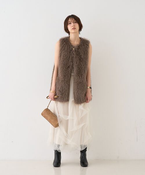 Rouge vif la cle / ルージュ・ヴィフ ラクレ ロング・マキシ丈スカート | 【一部店舗限定】チュールフォルムスカート | 詳細7