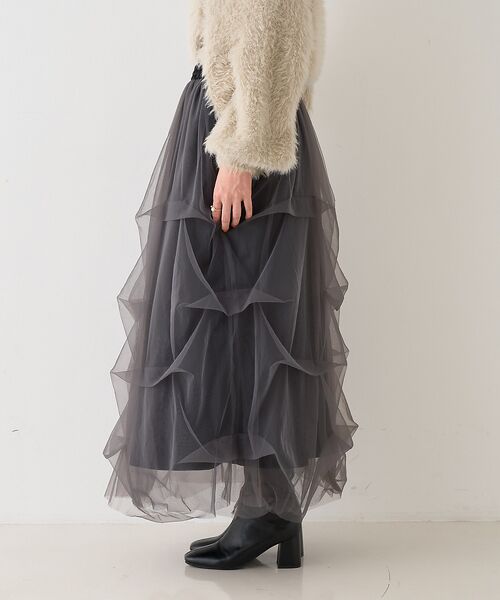 Rouge vif la cle / ルージュ・ヴィフ ラクレ ロング・マキシ丈スカート | 【一部店舗限定】チュールフォルムスカート | 詳細24