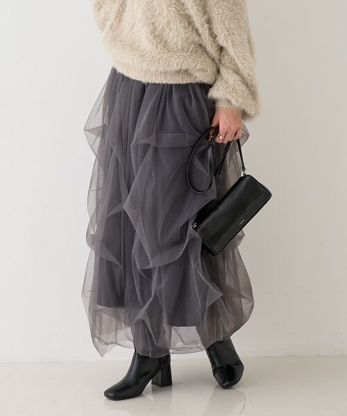 Rouge vif la cle / ルージュ・ヴィフ ラクレ ロング・マキシ丈スカート | 【一部店舗限定】チュールフォルムスカート | 詳細16
