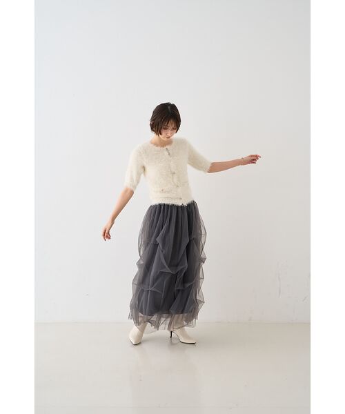 Rouge vif la cle / ルージュ・ヴィフ ラクレ ロング・マキシ丈スカート | 【一部店舗限定】チュールフォルムスカート | 詳細20