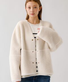 Rouge vif la cle / ルージュ・ヴィフ ラクレ アウター | 【MICA&DEAL /マイカアンドディール】リバーシブルVボア/リバーシブル/