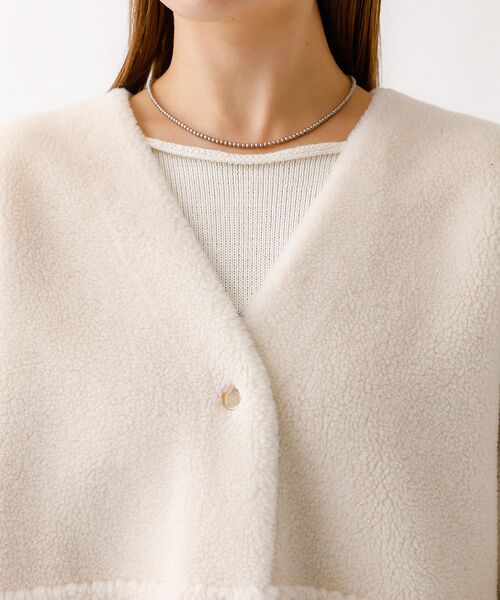 Rouge vif la cle / ルージュ・ヴィフ ラクレ アウター | 【MICA&DEAL /マイカアンドディール】リバーシブルVボア/リバーシブル/ | 詳細10