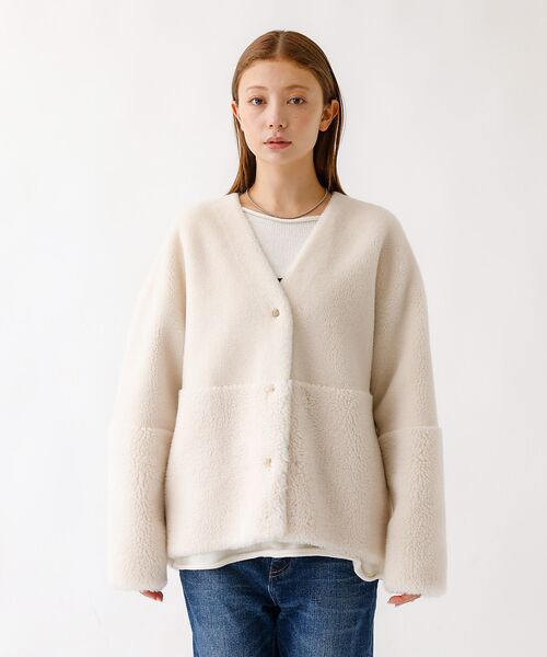 Rouge vif la cle / ルージュ・ヴィフ ラクレ アウター | 【MICA&DEAL /マイカアンドディール】リバーシブルVボア/リバーシブル/ | 詳細6