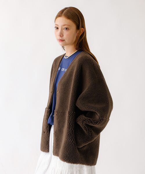 Rouge vif la cle / ルージュ・ヴィフ ラクレ アウター | 【MICA&DEAL /マイカアンドディール】リバーシブルVボア/リバーシブル/ | 詳細17