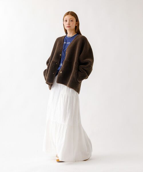 Rouge vif la cle / ルージュ・ヴィフ ラクレ アウター | 【MICA&DEAL /マイカアンドディール】リバーシブルVボア/リバーシブル/ | 詳細19