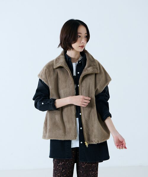 Rouge vif la cle / ルージュ・ヴィフ ラクレ ベスト | 【MICA&DEAL /マイカアンドディール】ファーベスト/ベスト/ファー/レイ | 詳細20