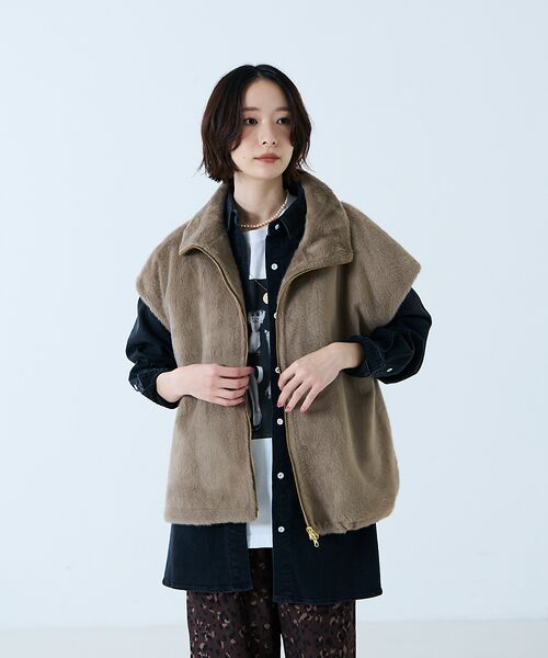 Rouge vif la cle / ルージュ・ヴィフ ラクレ ベスト | 【MICA&DEAL /マイカアンドディール】ファーベスト/ベスト/ファー/レイ | 詳細22