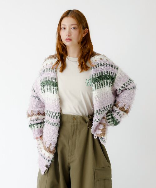 Rouge vif la cle / ルージュ・ヴィフ ラクレ ニット・セーター | 【JOHNBULL/ジョンブル】ファンシーカーディガン/ニット/カーディガン/フ | 詳細1