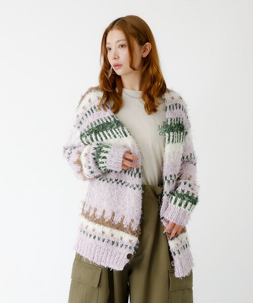 Rouge vif la cle / ルージュ・ヴィフ ラクレ ニット・セーター | 【JOHNBULL/ジョンブル】ファンシーカーディガン/ニット/カーディガン/フ | 詳細3