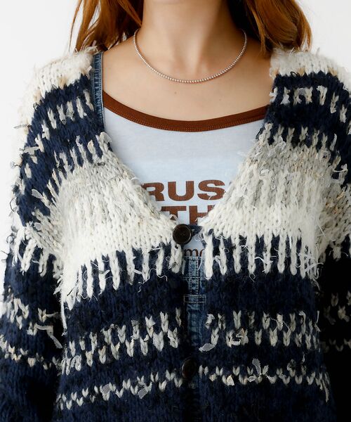 Rouge vif la cle / ルージュ・ヴィフ ラクレ ニット・セーター | 【JOHNBULL/ジョンブル】ファンシーカーディガン/ニット/カーディガン/フ | 詳細17