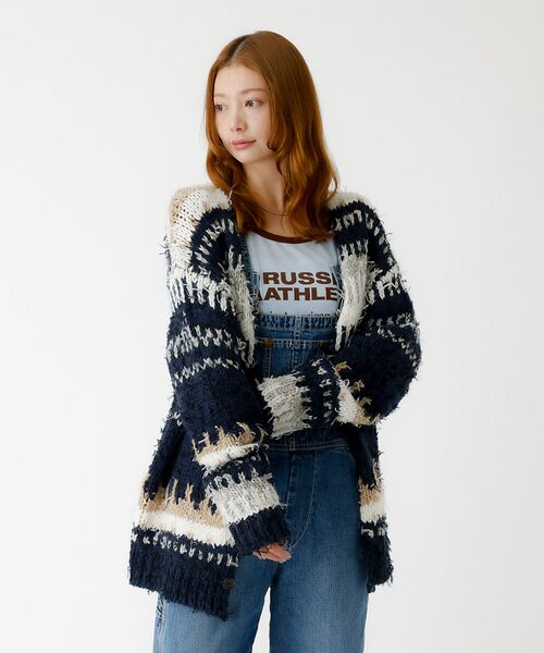 Rouge vif la cle / ルージュ・ヴィフ ラクレ ニット・セーター | 【JOHNBULL/ジョンブル】ファンシーカーディガン/ニット/カーディガン/フ | 詳細9