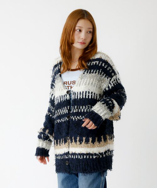 Rouge vif la cle / ルージュ・ヴィフ ラクレ ニット・セーター | 【JOHNBULL/ジョンブル】ファンシーカーディガン/ニット/カーディガン/フ | 詳細12