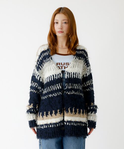 Rouge vif la cle / ルージュ・ヴィフ ラクレ ニット・セーター | 【JOHNBULL/ジョンブル】ファンシーカーディガン/ニット/カーディガン/フ | 詳細14