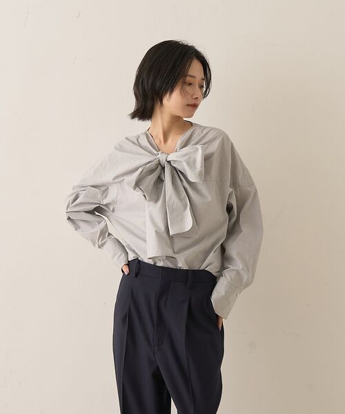 Rouge vif la cle / ルージュ・ヴィフ ラクレ シャツ・ブラウス | コットンチェックリボンブラウス | 詳細1