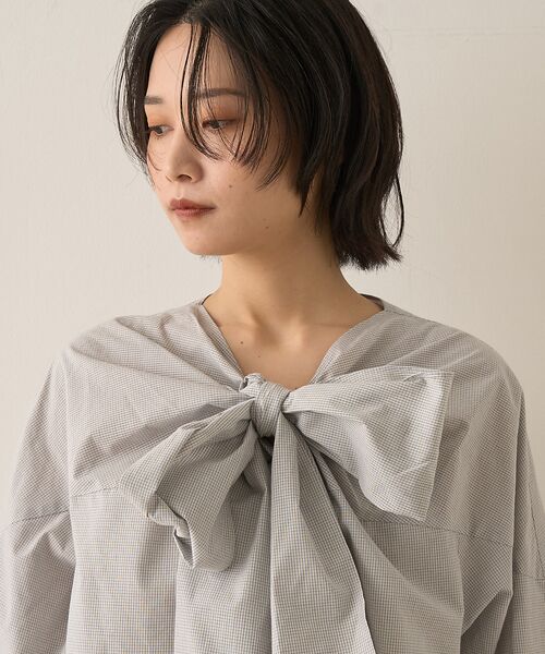 Rouge vif la cle / ルージュ・ヴィフ ラクレ シャツ・ブラウス | コットンチェックリボンブラウス | 詳細12