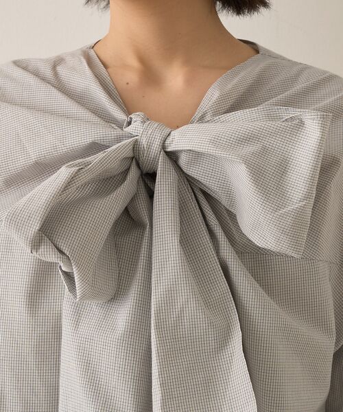 Rouge vif la cle / ルージュ・ヴィフ ラクレ シャツ・ブラウス | コットンチェックリボンブラウス | 詳細13