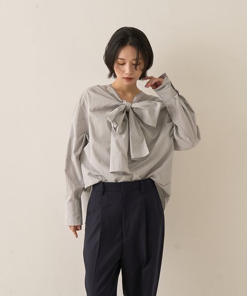 Rouge vif la cle / ルージュ・ヴィフ ラクレ シャツ・ブラウス | コットンチェックリボンブラウス | 詳細2