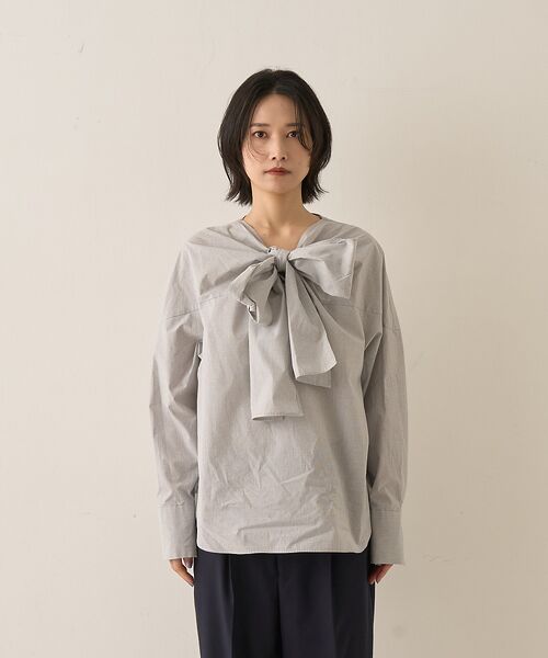 Rouge vif la cle / ルージュ・ヴィフ ラクレ シャツ・ブラウス | コットンチェックリボンブラウス | 詳細8