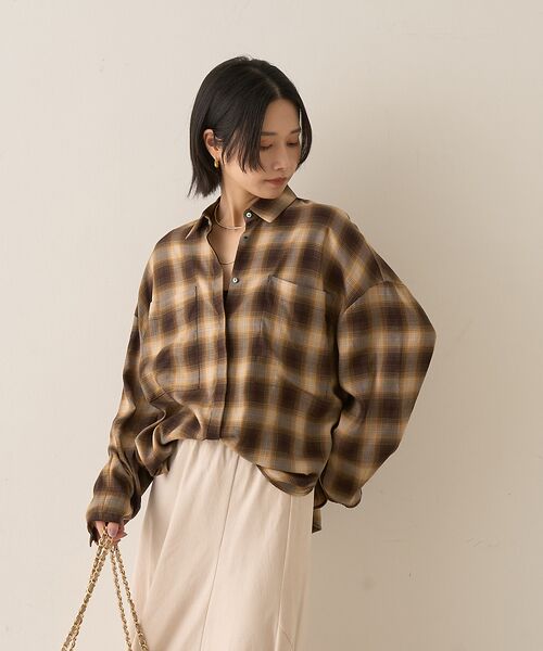 Rouge vif la cle / ルージュ・ヴィフ ラクレ シャツ・ブラウス | オンブレーチェックシャツ | 詳細2