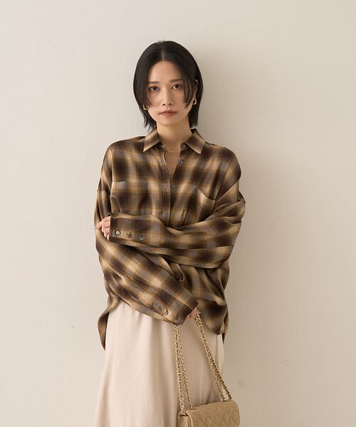 Rouge vif la cle / ルージュ・ヴィフ ラクレ シャツ・ブラウス | オンブレーチェックシャツ | 詳細3