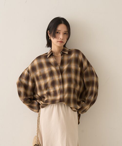 Rouge vif la cle / ルージュ・ヴィフ ラクレ シャツ・ブラウス | オンブレーチェックシャツ | 詳細4