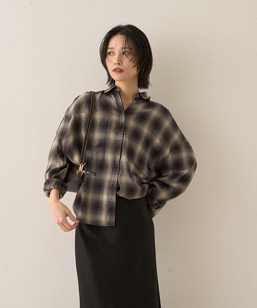 Rouge vif la cle / ルージュ・ヴィフ ラクレ シャツ・ブラウス | オンブレーチェックシャツ | 詳細12