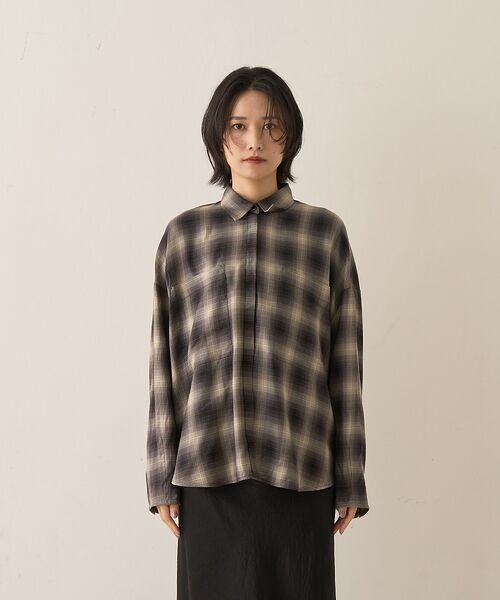 Rouge vif la cle / ルージュ・ヴィフ ラクレ シャツ・ブラウス | オンブレーチェックシャツ | 詳細22