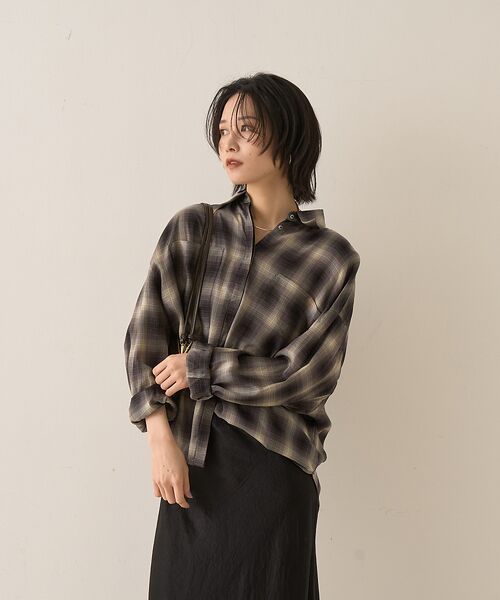 Rouge vif la cle / ルージュ・ヴィフ ラクレ シャツ・ブラウス | オンブレーチェックシャツ | 詳細13