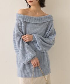 Rouge vif la cle / ルージュ・ヴィフ ラクレ ニット・セーター | モヘア混オフショルラメニットプルオーバー