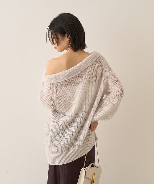 Rouge vif la cle / ルージュ・ヴィフ ラクレ ニット・セーター | モヘア混オフショルラメニットプルオーバー | 詳細3