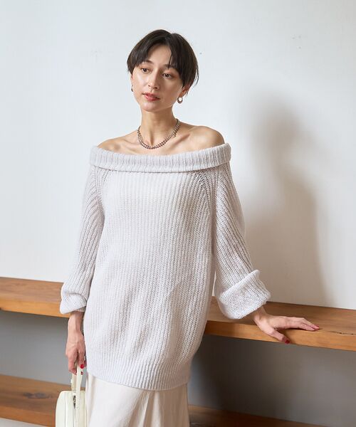 Rouge vif la cle / ルージュ・ヴィフ ラクレ ニット・セーター | モヘア混オフショルラメニットプルオーバー | 詳細4