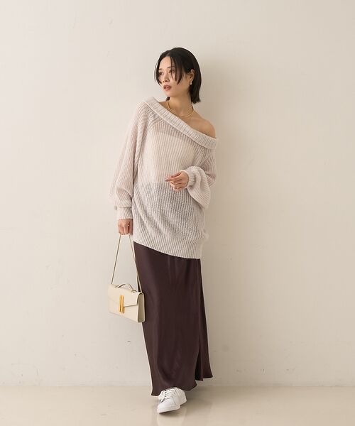 Rouge vif la cle / ルージュ・ヴィフ ラクレ ニット・セーター | モヘア混オフショルラメニットプルオーバー | 詳細6