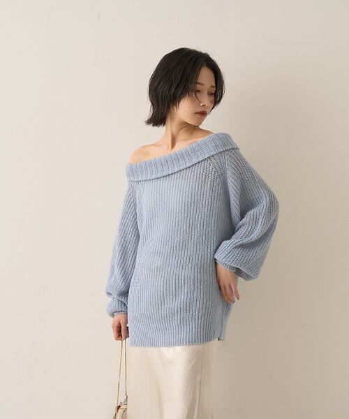 Rouge vif la cle / ルージュ・ヴィフ ラクレ ニット・セーター | モヘア混オフショルラメニットプルオーバー | 詳細10