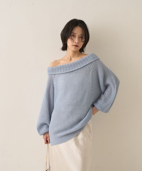 Rouge vif la cle / ルージュ・ヴィフ ラクレ ニット・セーター | モヘア混オフショルラメニットプルオーバー | 詳細11