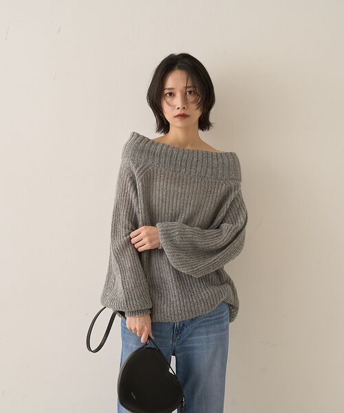 Rouge vif la cle / ルージュ・ヴィフ ラクレ ニット・セーター | モヘア混オフショルラメニットプルオーバー | 詳細20