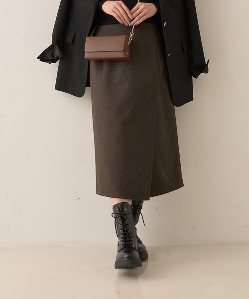 Rouge vif la cle / ルージュ・ヴィフ ラクレ ミニ・ひざ丈スカート | ウールライクデザインスカート | 詳細3