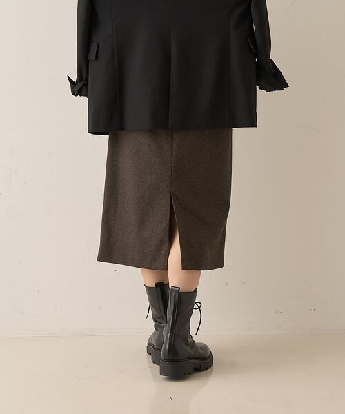 Rouge vif la cle / ルージュ・ヴィフ ラクレ ミニ・ひざ丈スカート | ウールライクデザインスカート | 詳細6