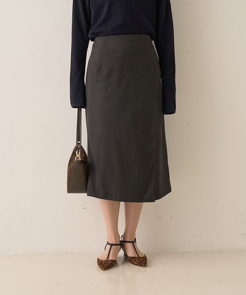 Rouge vif la cle / ルージュ・ヴィフ ラクレ ミニ・ひざ丈スカート | ウールライクデザインスカート | 詳細11