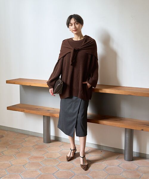 Rouge vif la cle / ルージュ・ヴィフ ラクレ ミニ・ひざ丈スカート | ウールライクデザインスカート | 詳細20