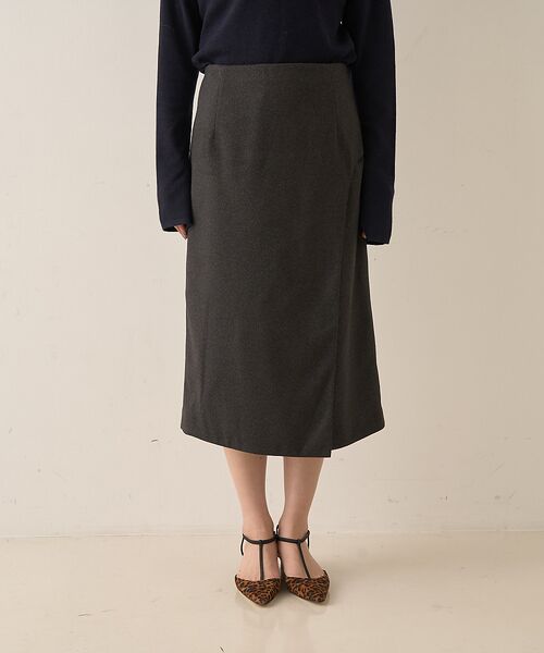 Rouge vif la cle / ルージュ・ヴィフ ラクレ ミニ・ひざ丈スカート | ウールライクデザインスカート | 詳細22