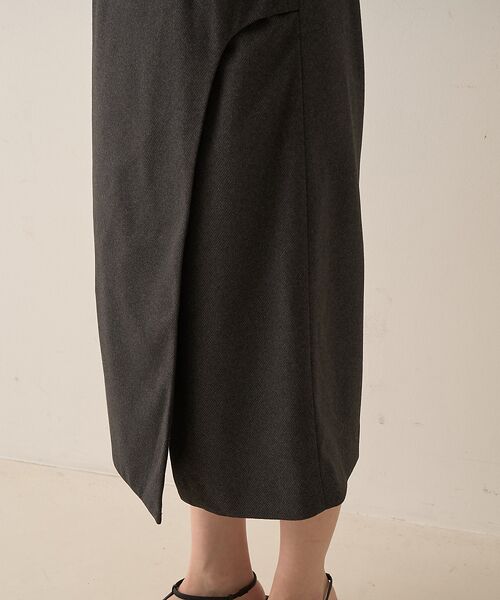 Rouge vif la cle / ルージュ・ヴィフ ラクレ ミニ・ひざ丈スカート | ウールライクデザインスカート | 詳細27